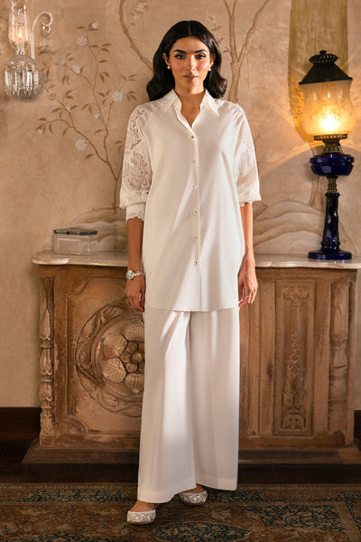 3 Piece - Embroidered Cambric Applique Suit - MCP1914 - Shop Now at Kayseria