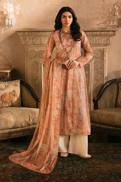 4 Piece - Printed & Embroidered Shimmer Net Suit - MCP1714 - Shop Now at Kayseria