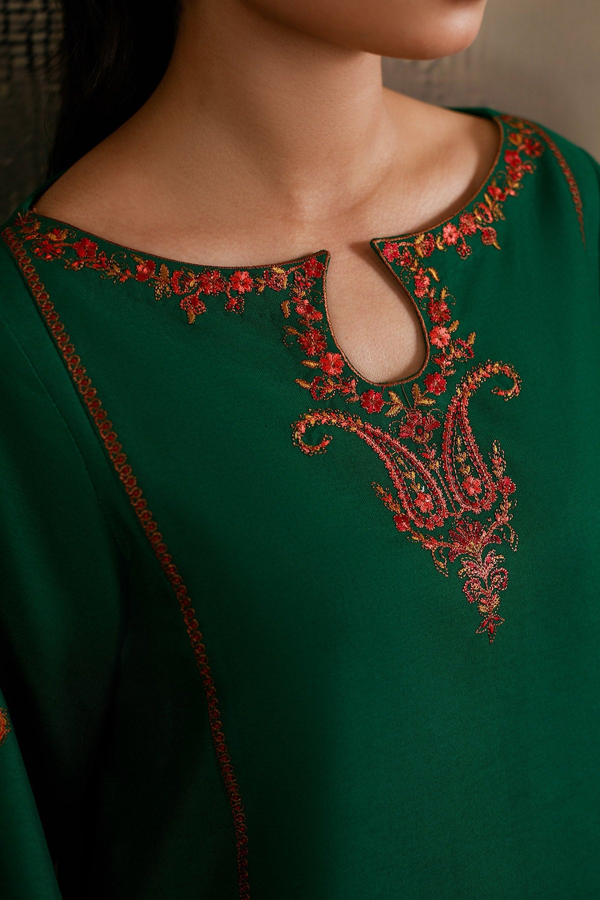 2 Piece - Embroidered Khaddar Suit - C6355 - Shop Now at Kayseria