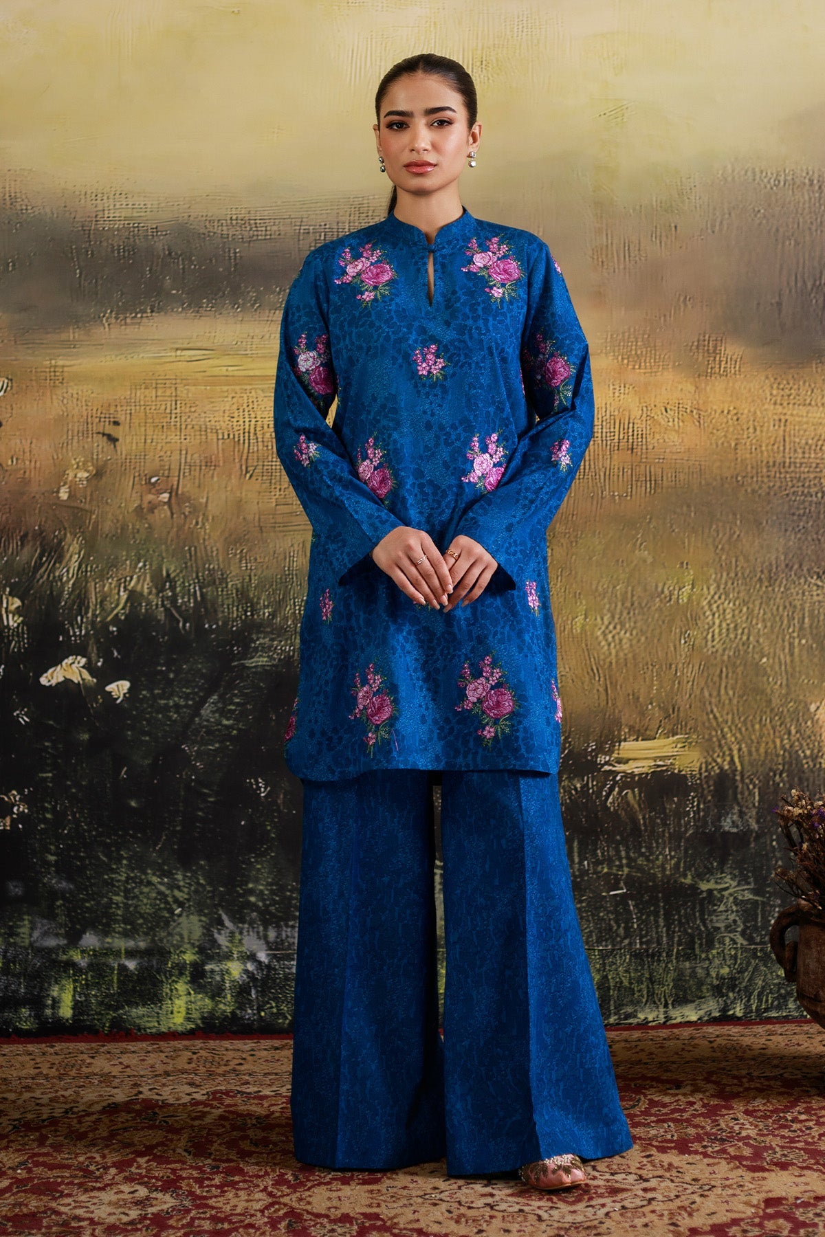 2 Piece - Printed & Embroidered Khaddar Suit - C6345 - Shop Now at Kayseria