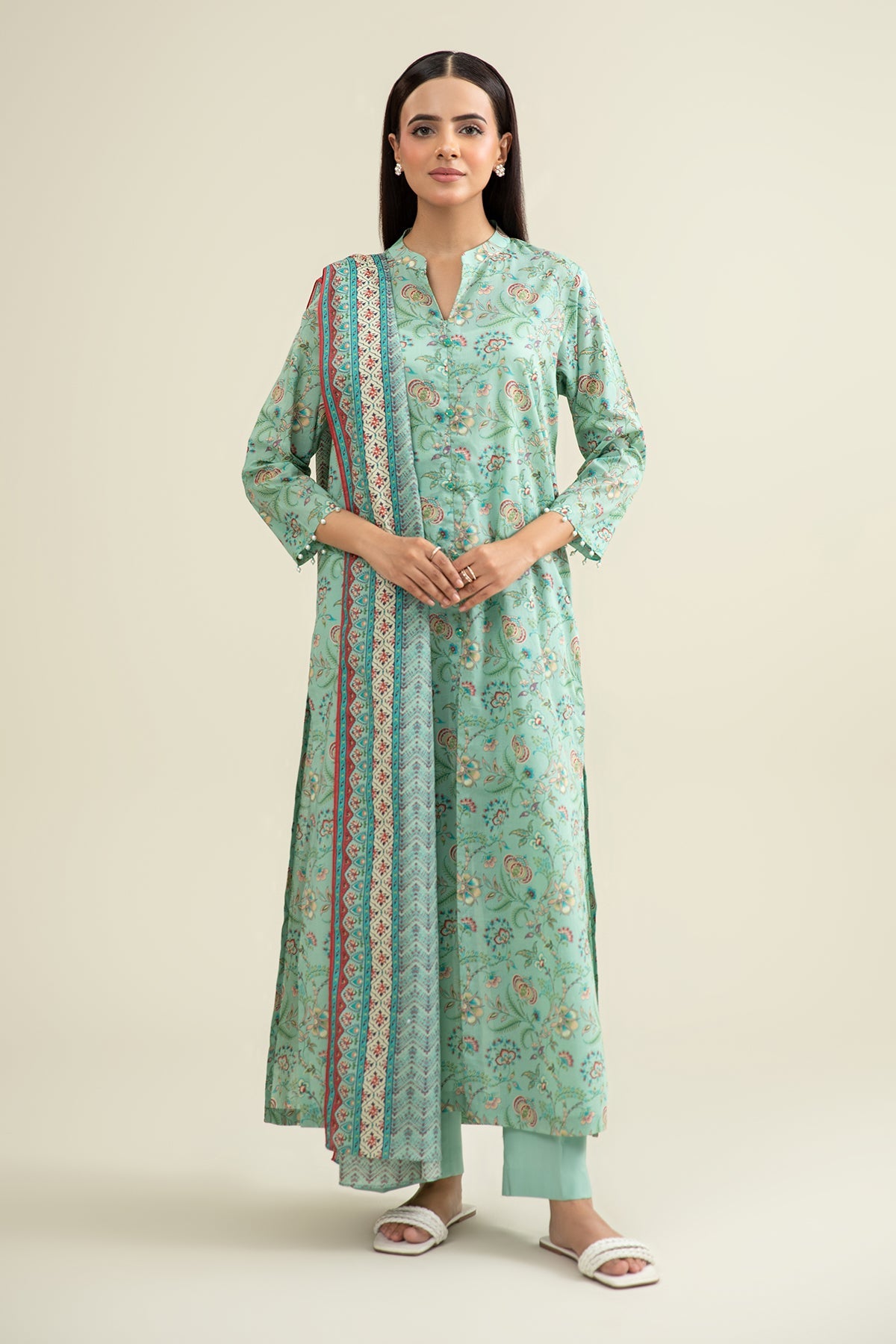 3 Piece - Printed Lawn Suit - X6217 R - Shop Now at Kayseria
