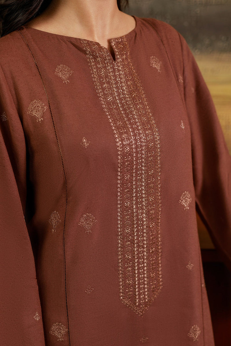 3 Piece - Embroidered Viscose Karandi Suit - C6378 - Shop Now at Kayseria