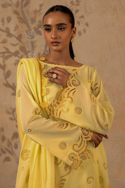 4 Piece - Embroidered Pure Voile Suit - MC1608-2 - Shop Now at Kayseria