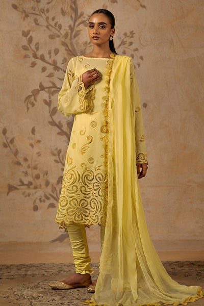 4 Piece - Embroidered Pure Voile Suit - MC1608-2 - Shop Now at Kayseria