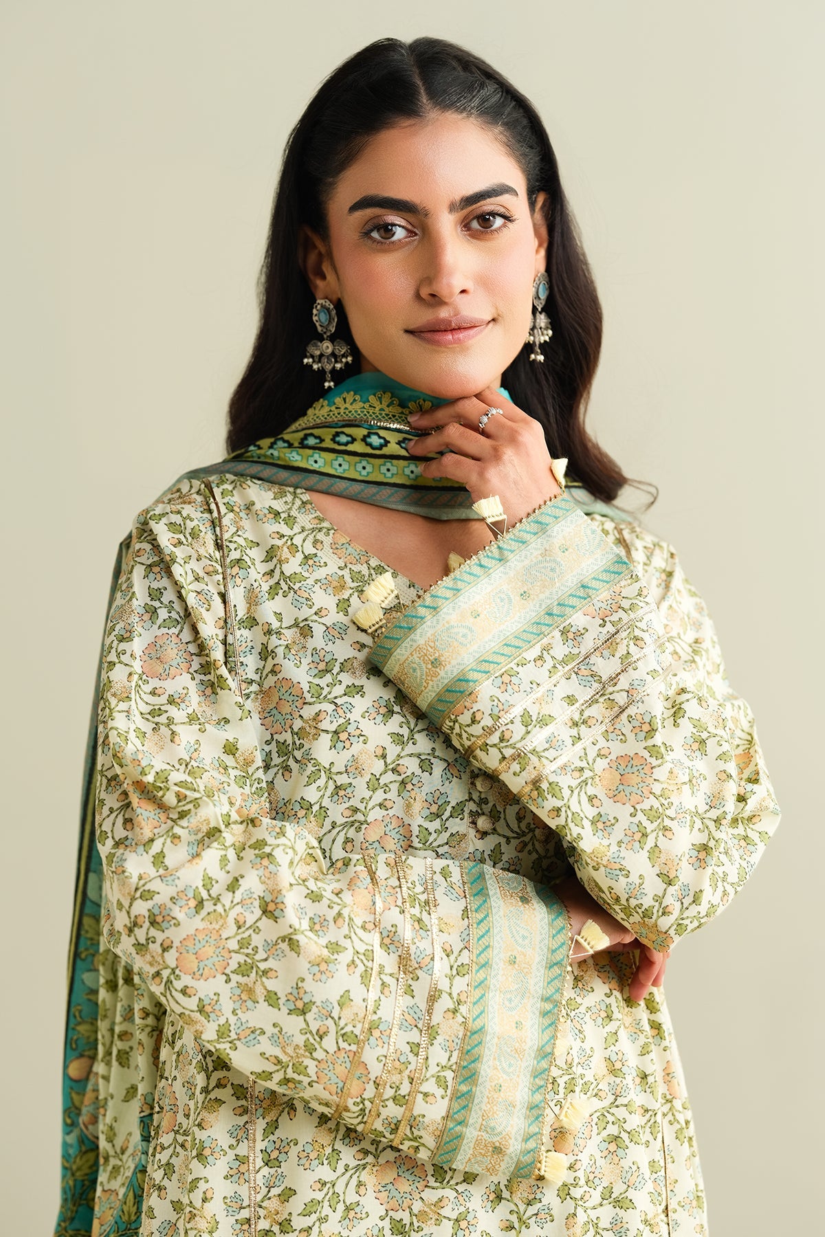 3 Piece - Printed Suit - C6146 - Shop Now at Kayseria