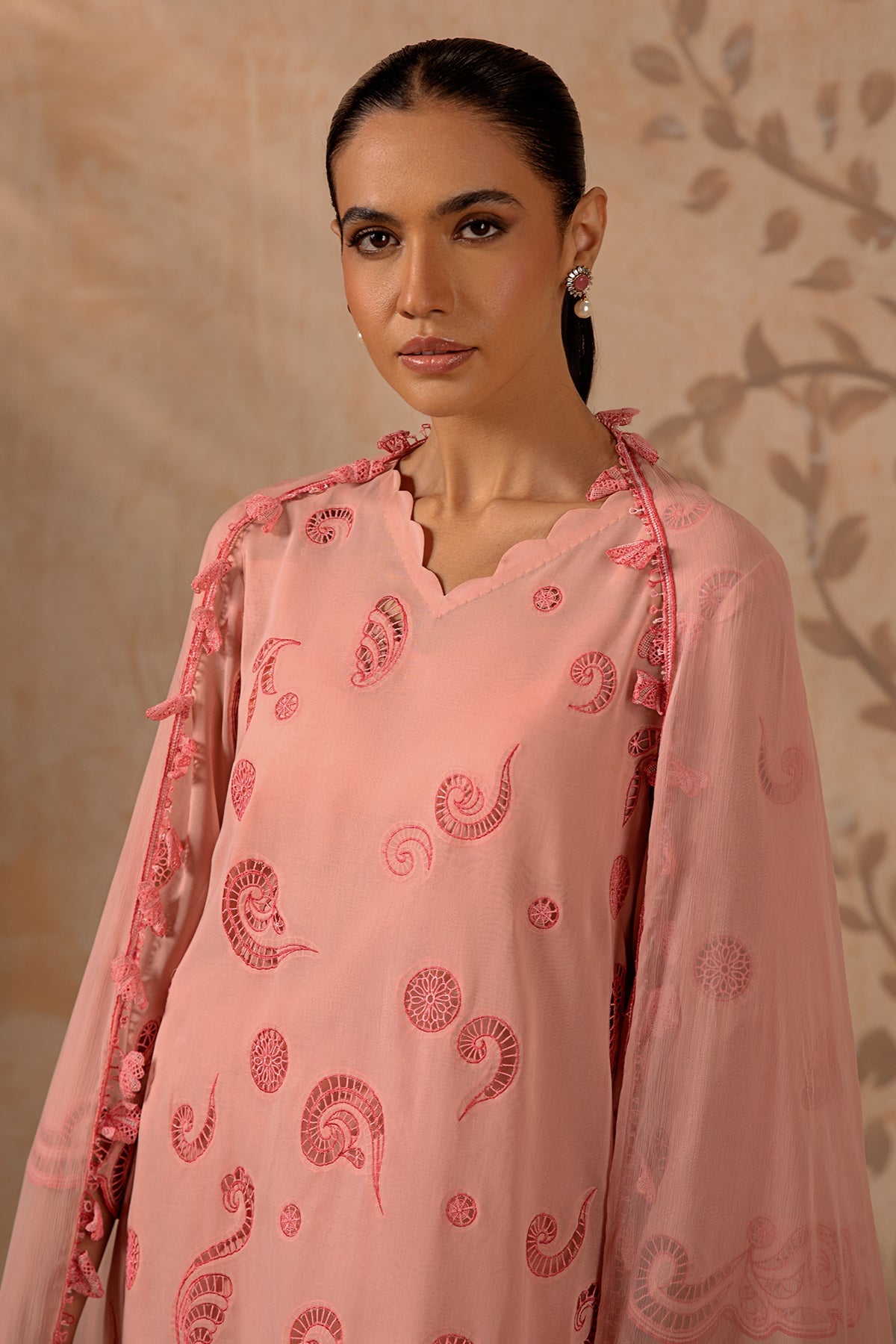 4 Piece - Embroidered Pure Voile Suit - MC1608-1 - Shop Now at Kayseria
