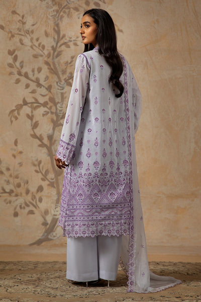 4 Piece - Dyed & Embroidered Pure Voile Suit - MC1607-2 - Shop Now at Kayseria