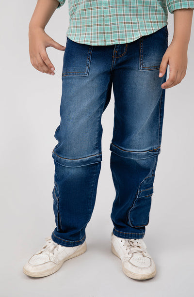Boys Baggy Fit Cargo Jeans