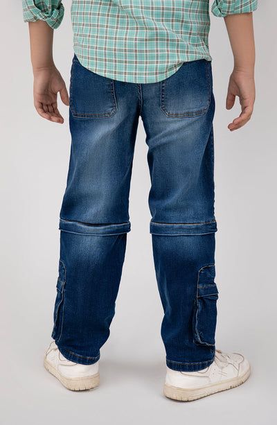 Boys Baggy Fit Cargo Jeans