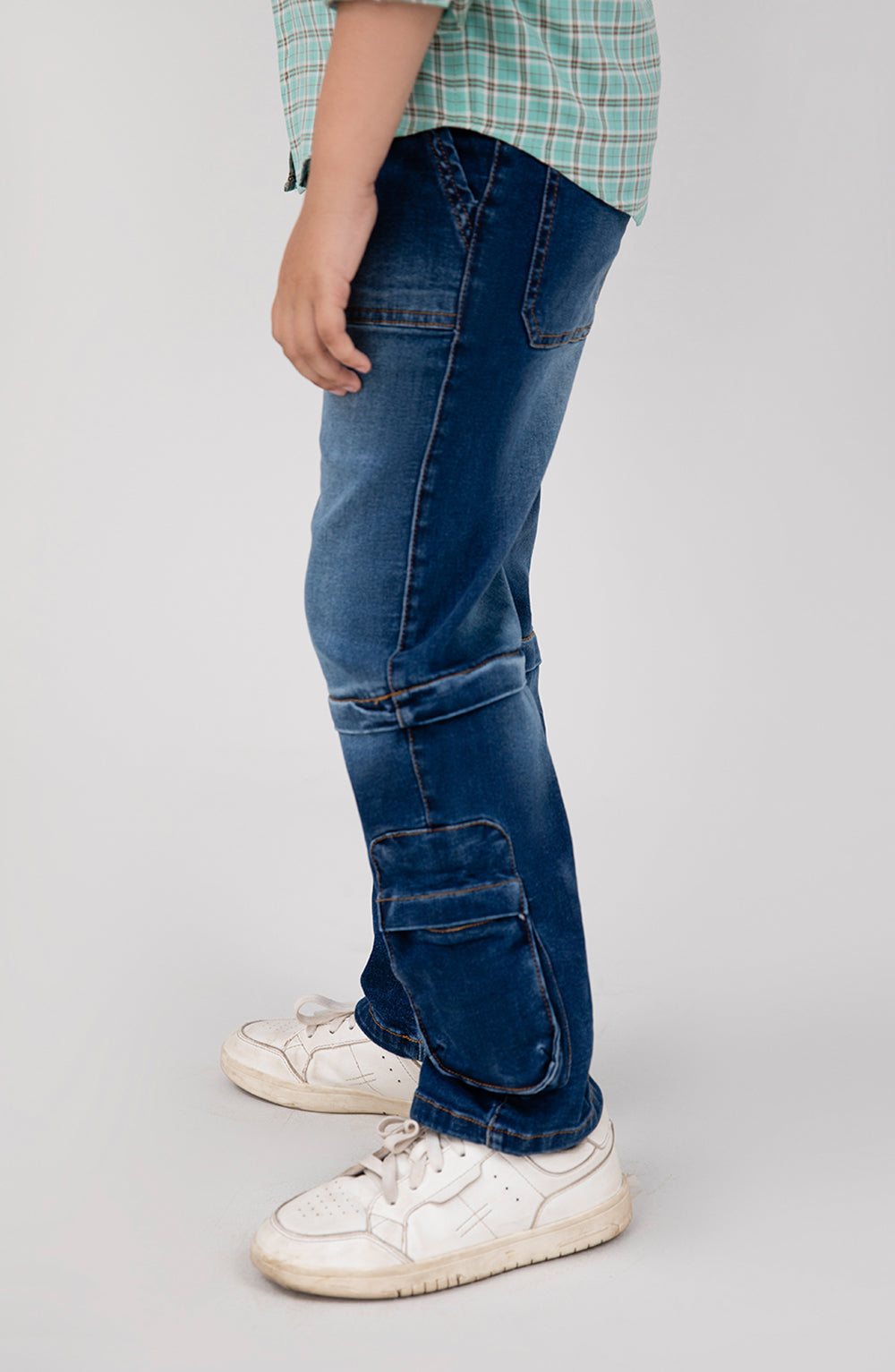 Boys Baggy Fit Cargo Jeans