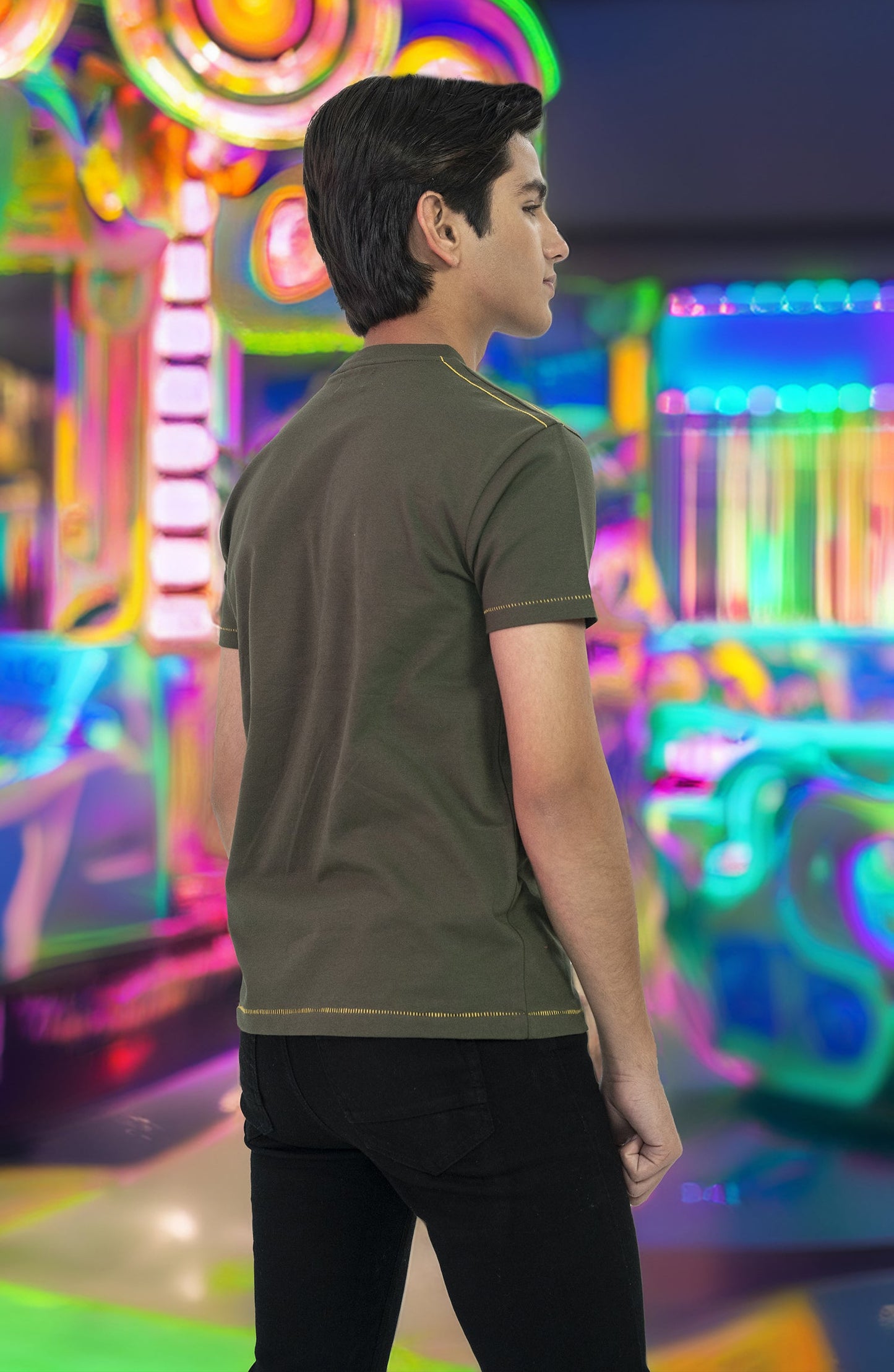 Basic Brown T Shirt With Print