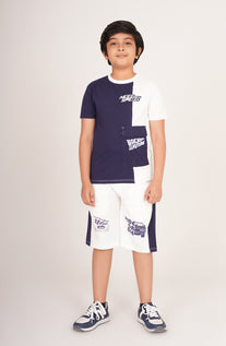Boys Color Block Co-Ord Set-BKC704325