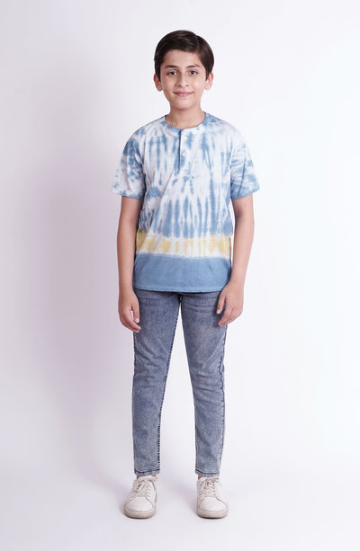 Tie And Dye Henley - BKH708123 - Shop Now at Leisure Club