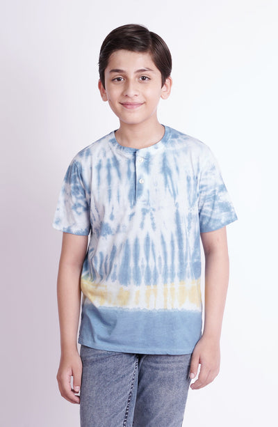 Tie And Dye Henley - BKH708123 - Shop Now at Leisure Club