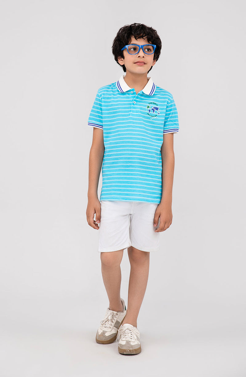 Boys Striper Polo - BKP705325 - Shop Now at Leisure Club