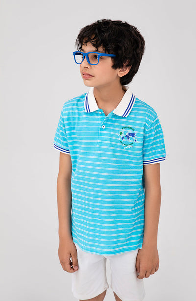 Boys Striper Polo
