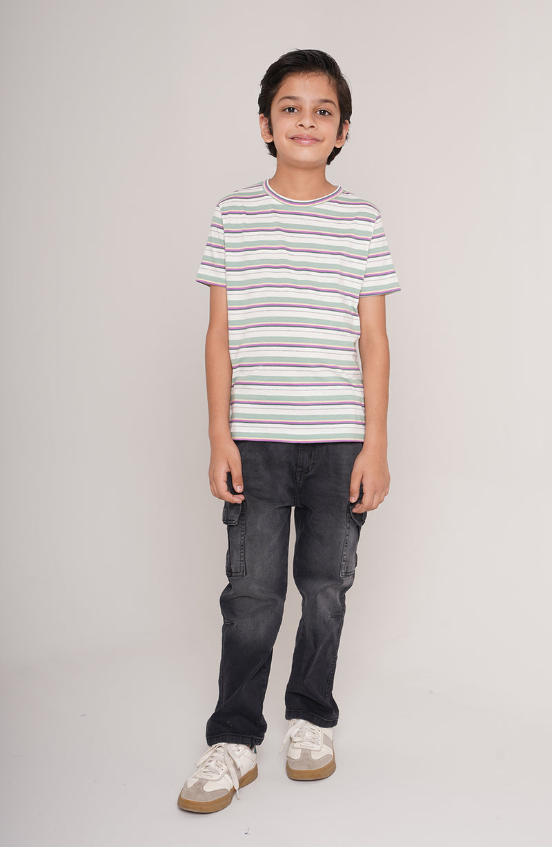 Boys Striper Tee - BKT759325 - Shop Now at Leisure Club