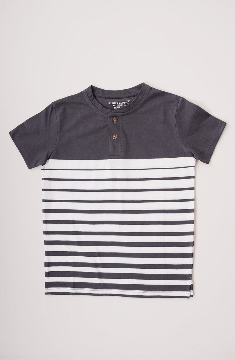 Boys Striper Henley - BKT761325 - Shop Now at Leisure Club