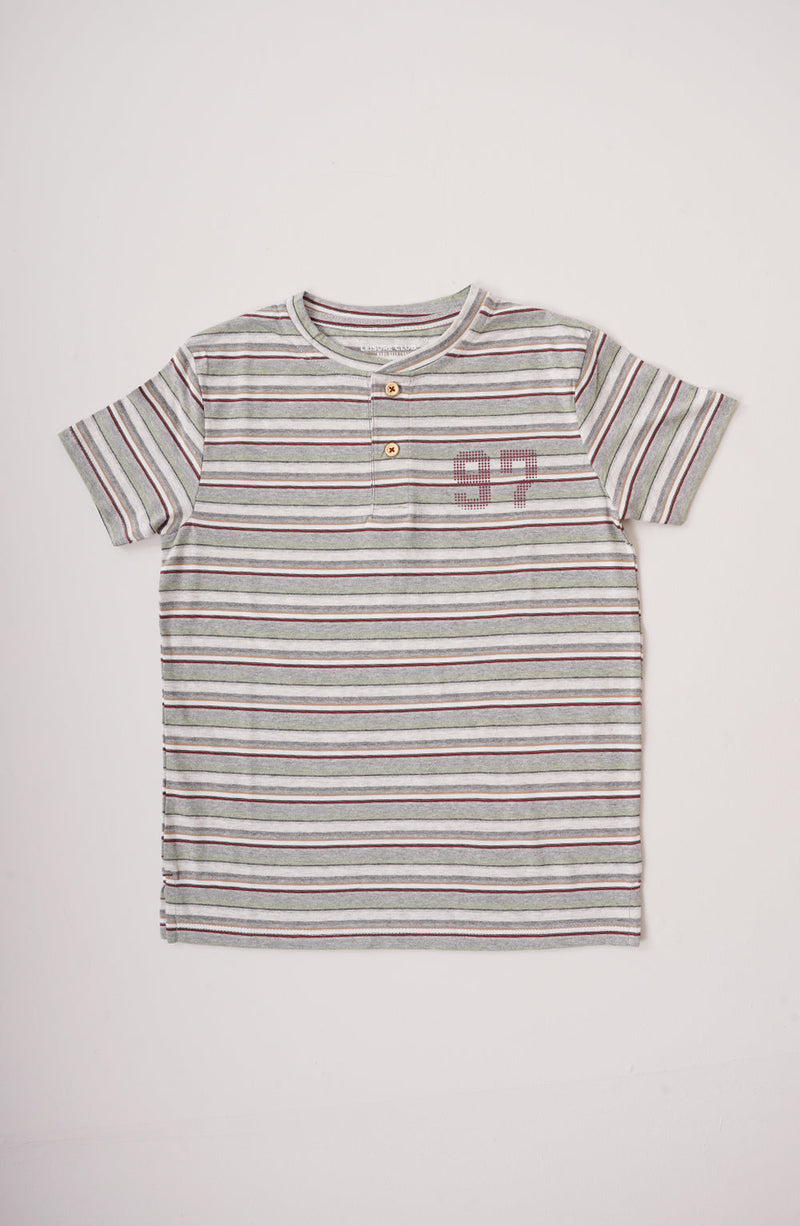 Boys Striper Henley - BKT765325 - Shop Now at Leisure Club