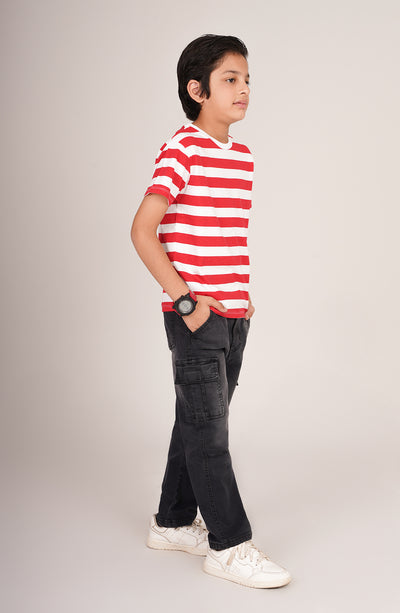 Boys Striper Tee - BKT768325 - Shop Now at Leisure Club