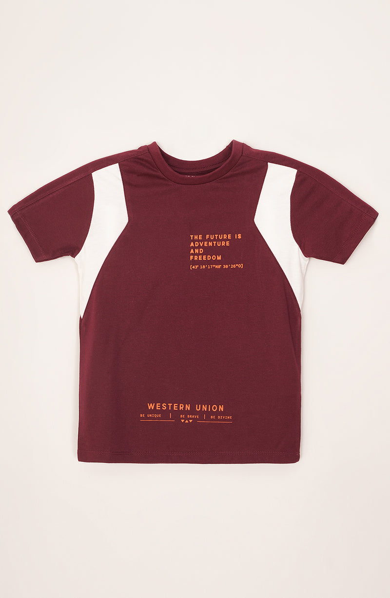 Boys Printed Raglon Tee - BKT789325 - Shop Now at Leisure Club