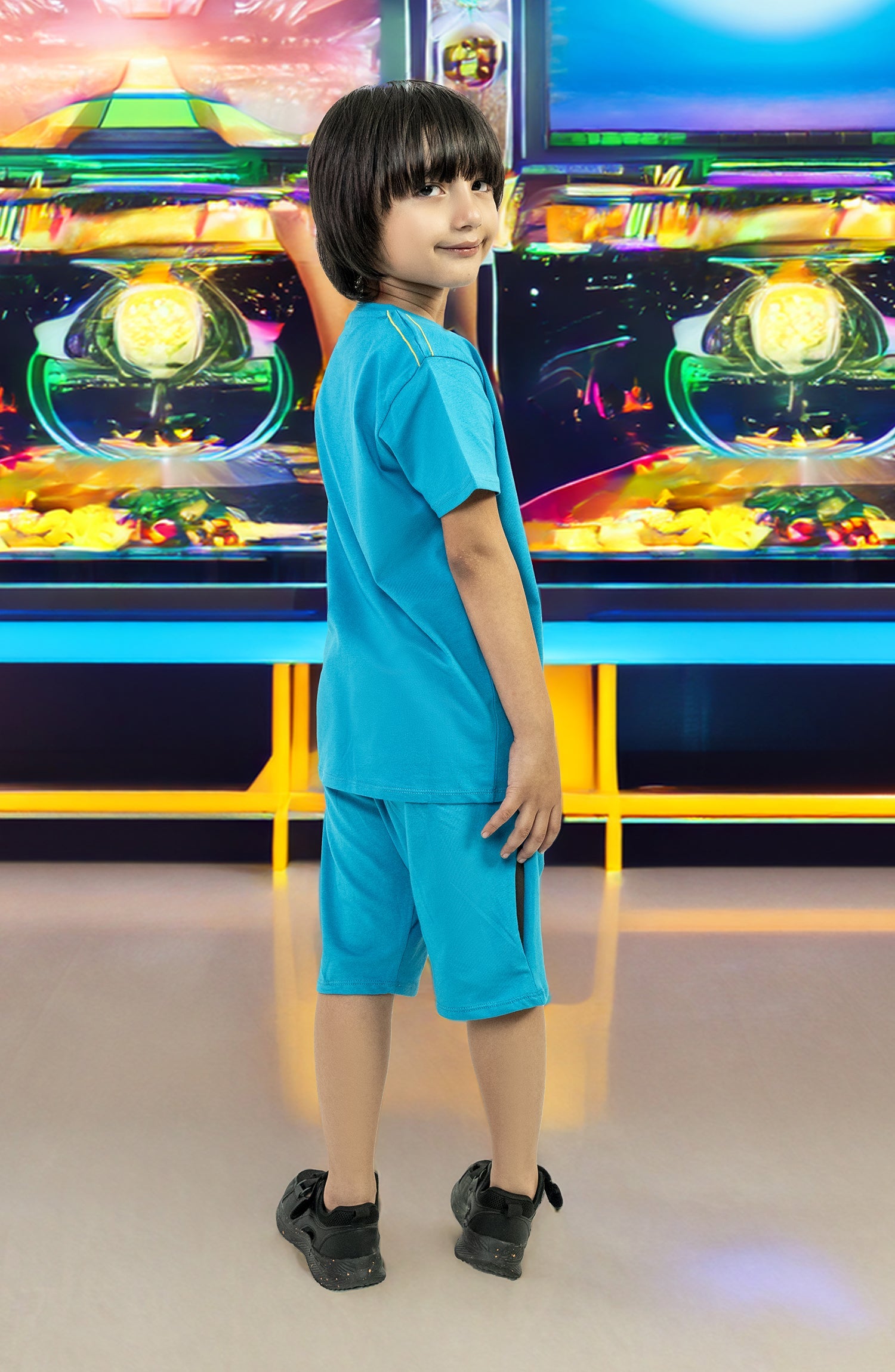 Graphic T Shirt With Same Colo - BSU907324 - Shop Now at Leisure Club