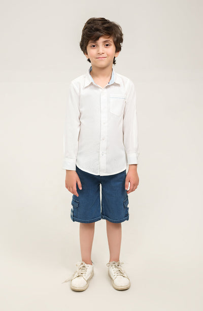 Boys White Oxford Shirt