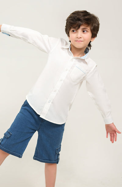 Boys White Oxford Shirt