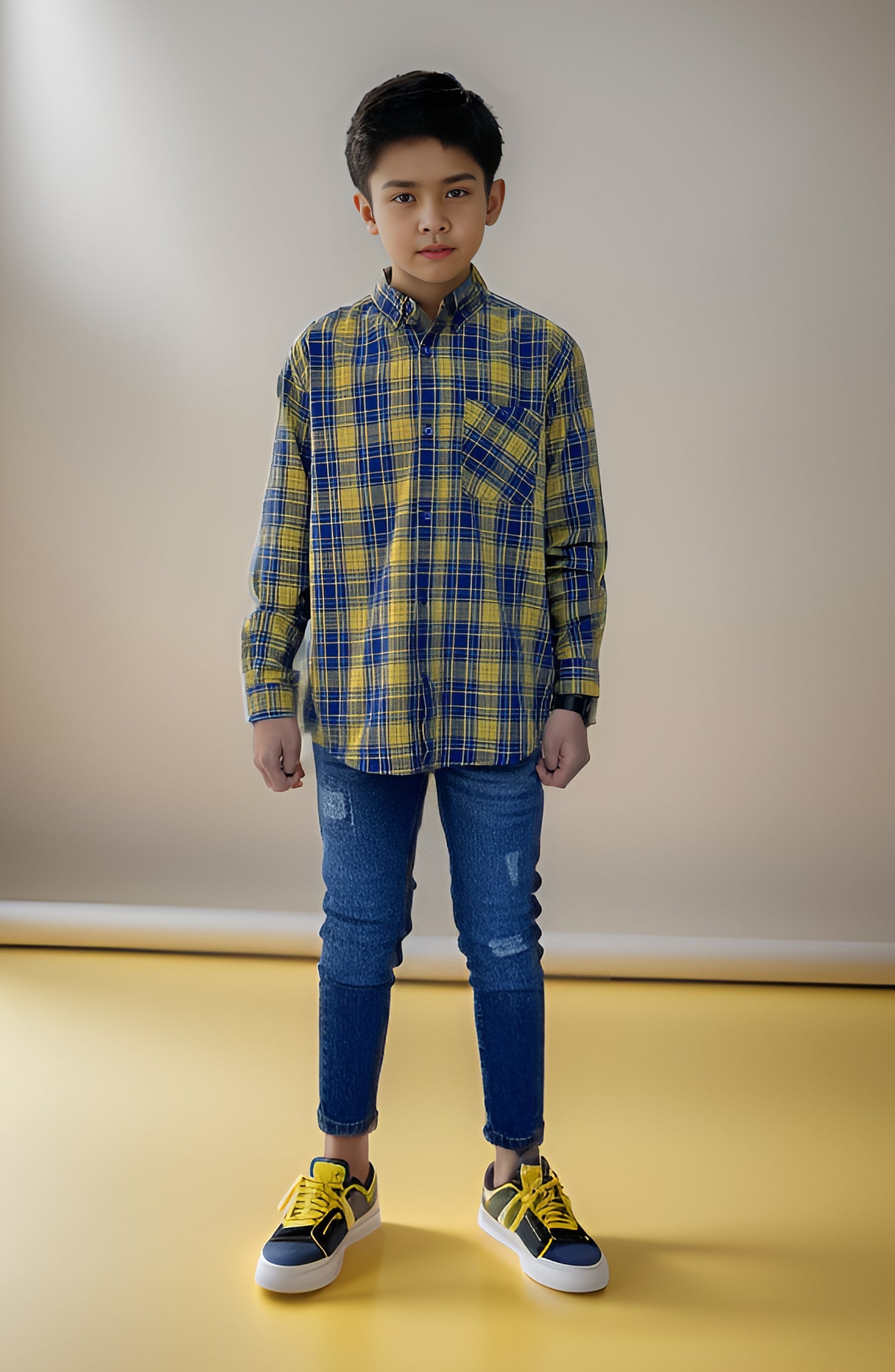 Boys Plaid Shirt - BW704A124 - Shop Now at Leisure Club