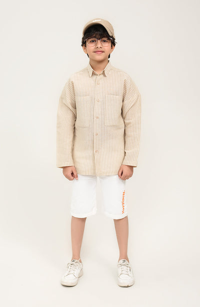 Boys Oversized Striper Shirt