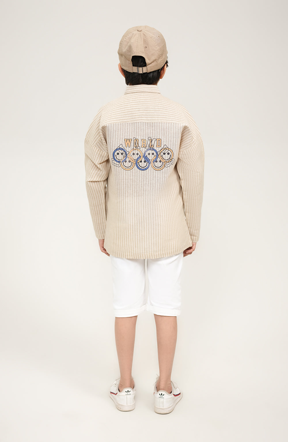 Boys Oversized Striper Shirt