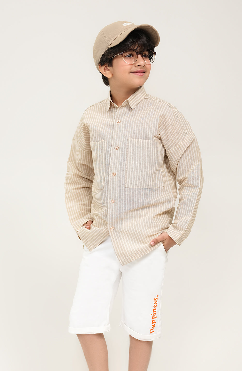 Boys Oversized Striper Shirt