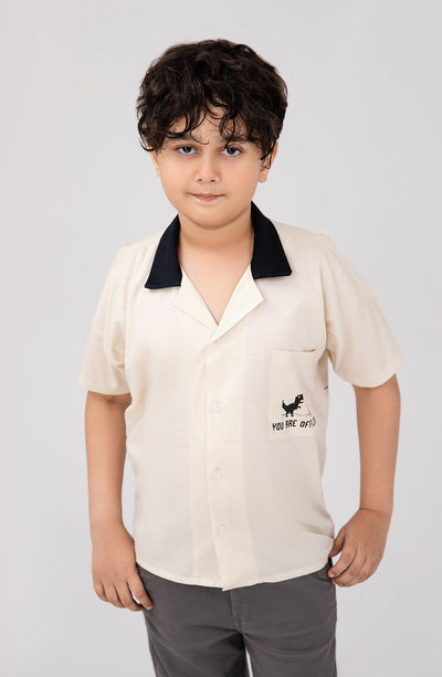 Boys Contrast Collar Shirt