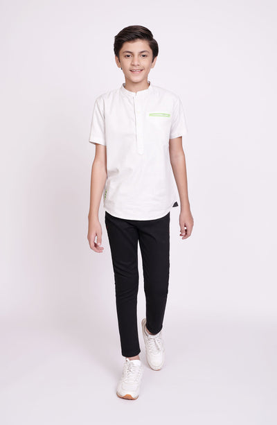 Yarndyed Half Placket Shirt - BW714123 - Shop Now at Leisure Club