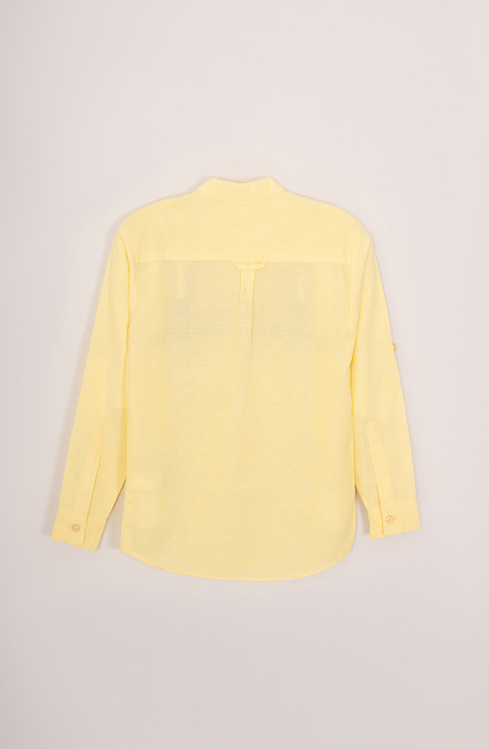Boys Chambray Ban Collar Shirt