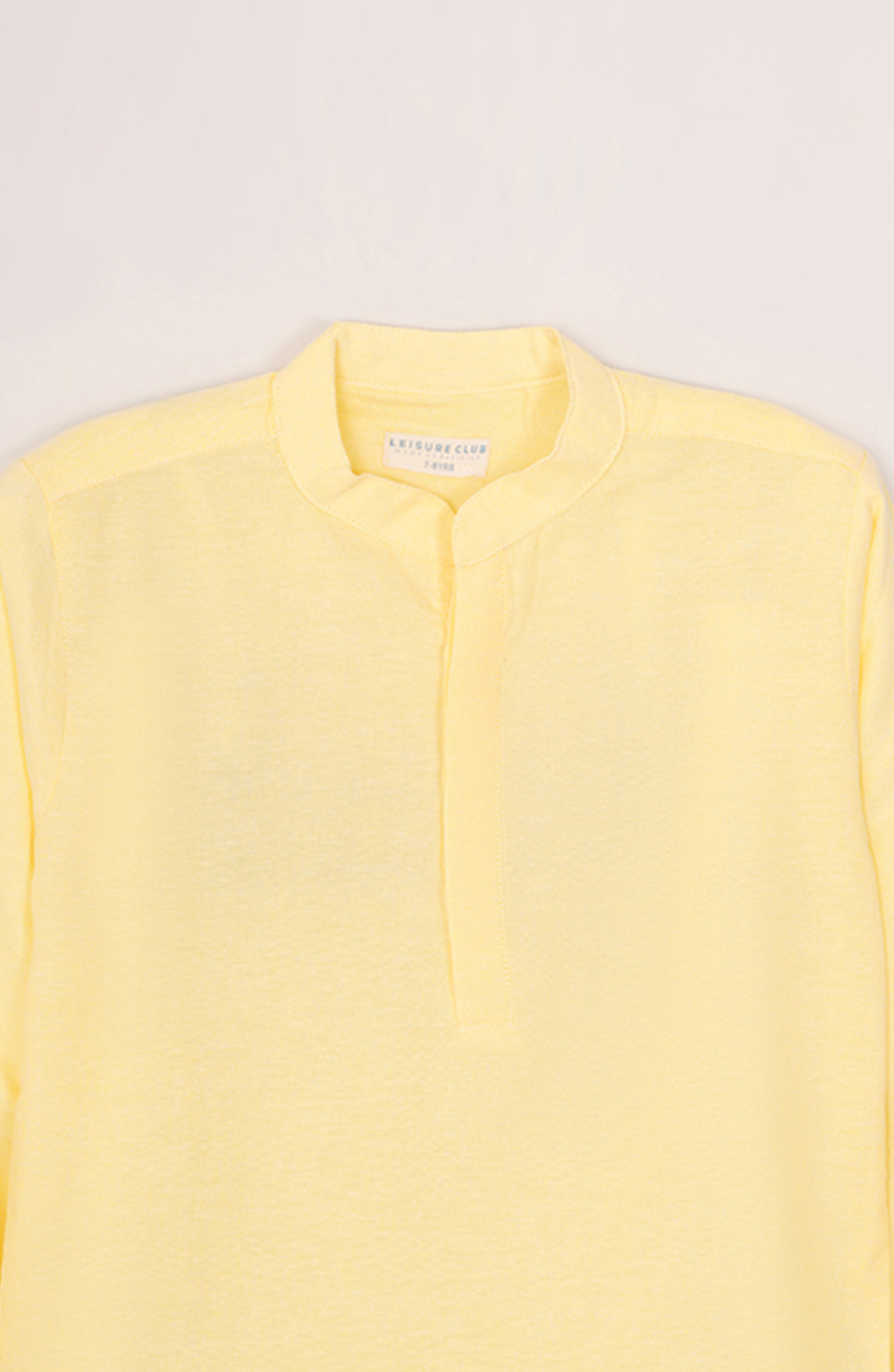 Boys Chambray Ban Collar Shirt