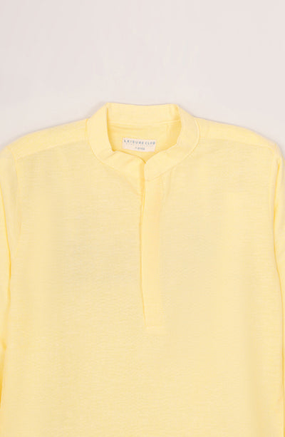 Boys Chambray Ban Collar Shirt