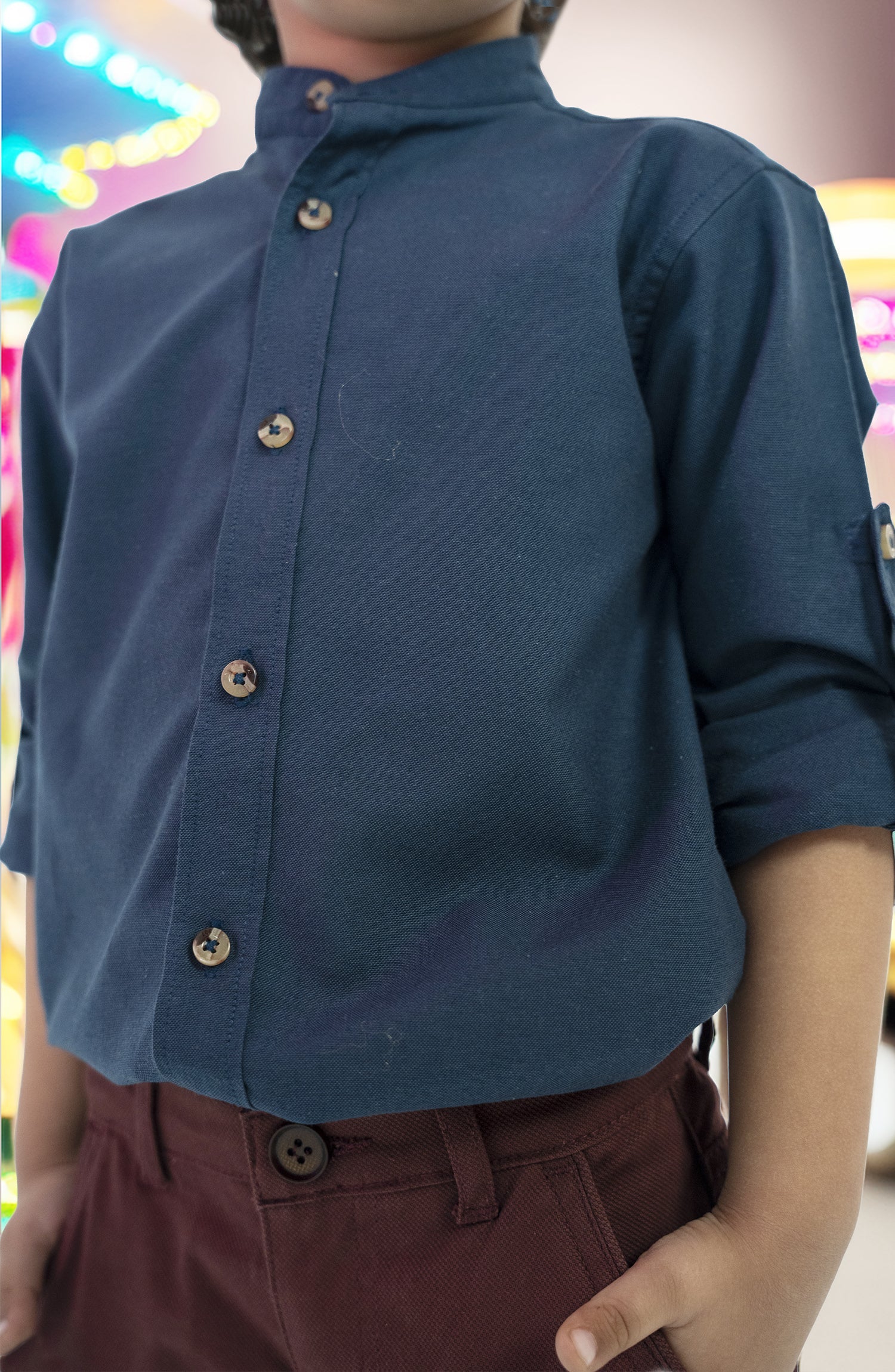 Boys Band Neck Shirt - BW902A324 - Shop Now at Leisure Club