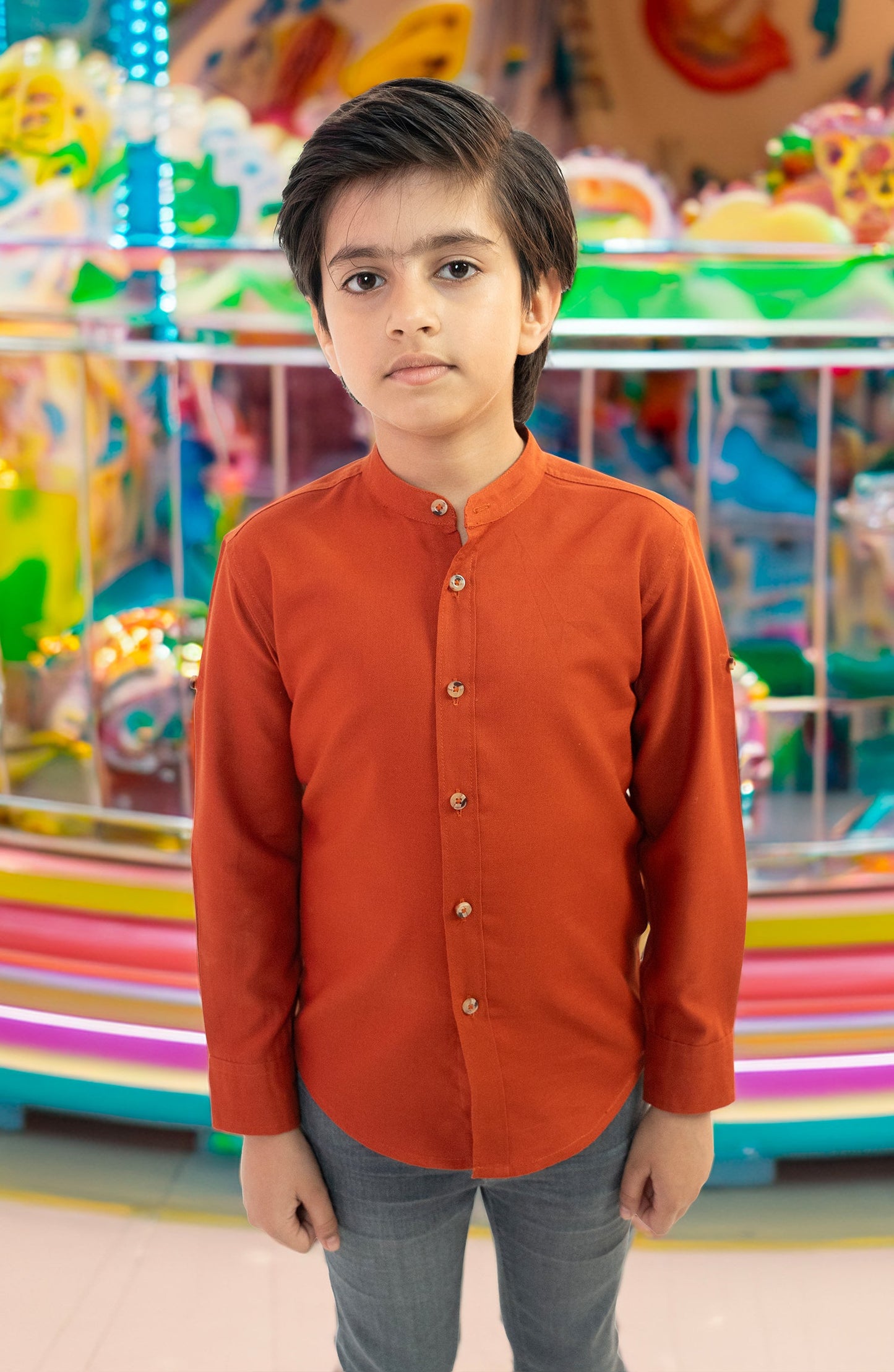 Boys Band Neck Shirt - BW902B324 - Shop Now at Leisure Club