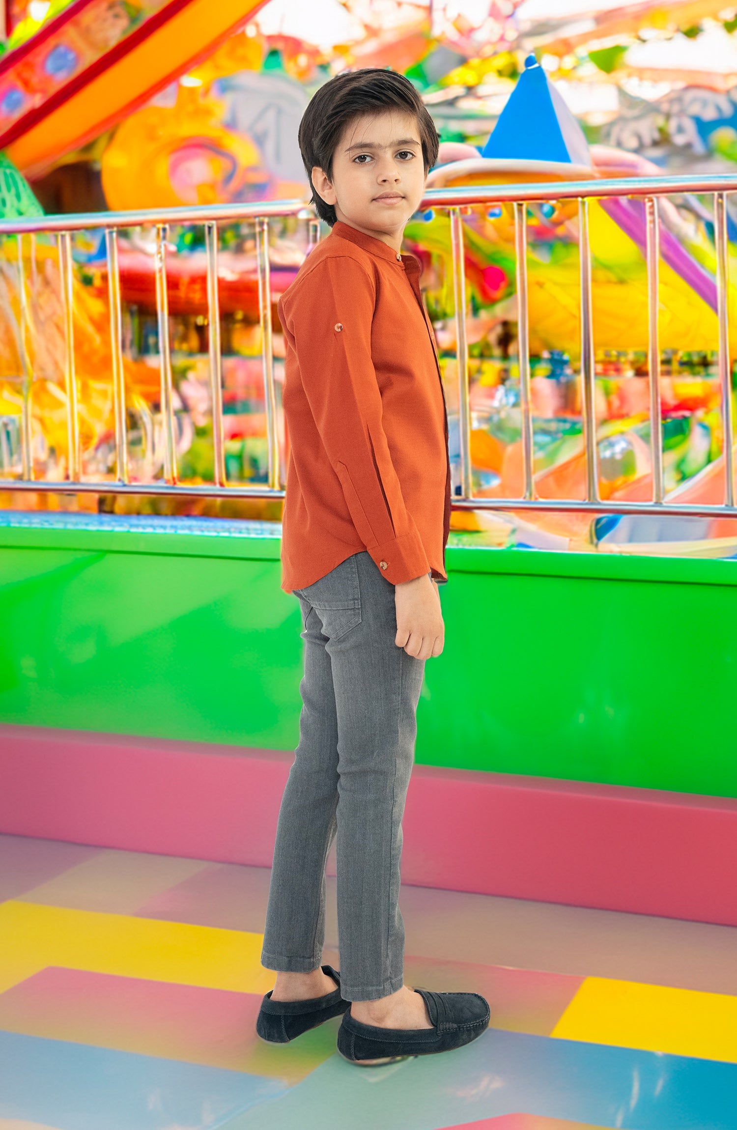 Boys Band Neck Shirt - BW902B324 - Shop Now at Leisure Club