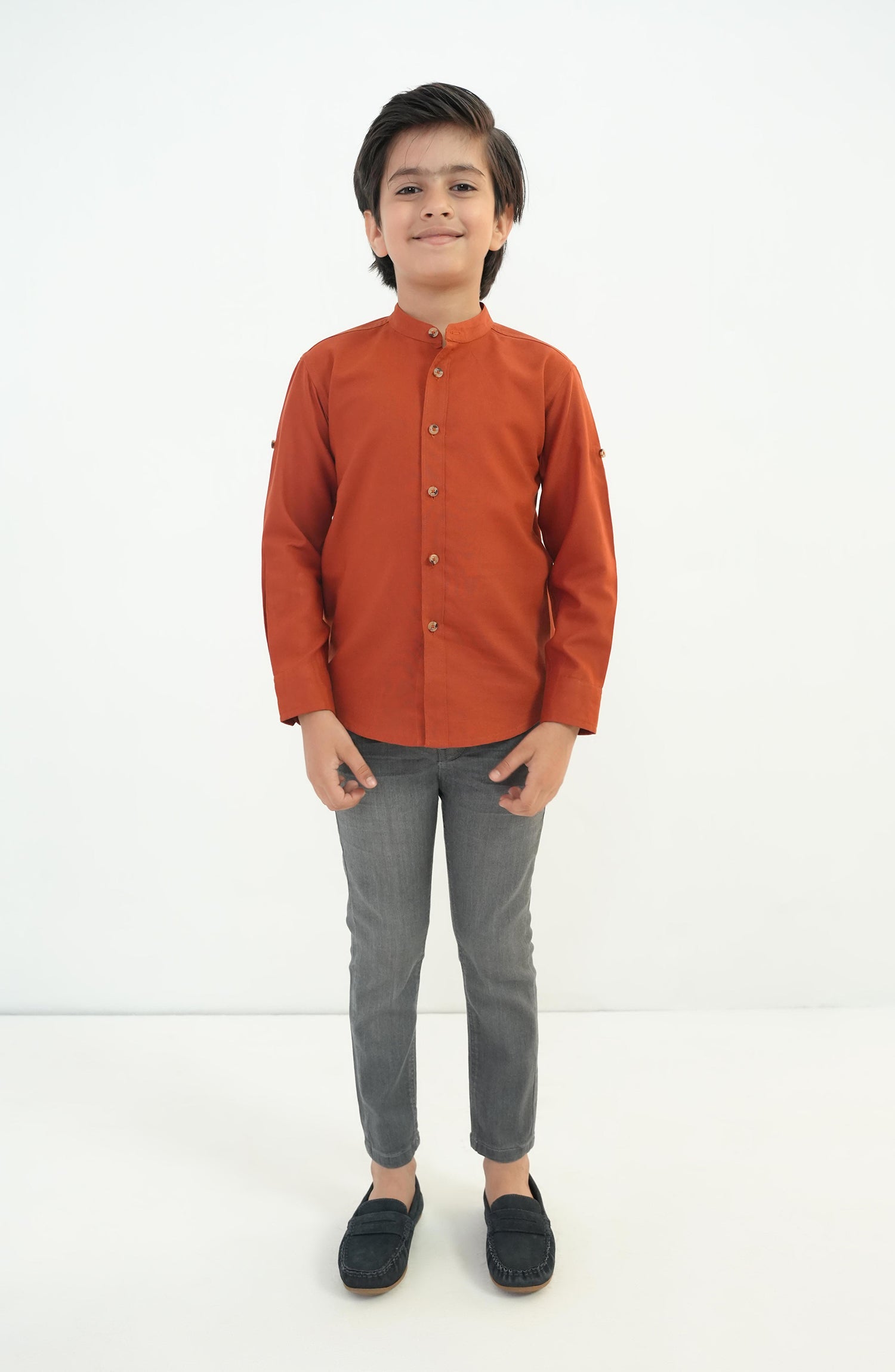 Boys Band Neck Shirt - BW902B324 - Shop Now at Leisure Club