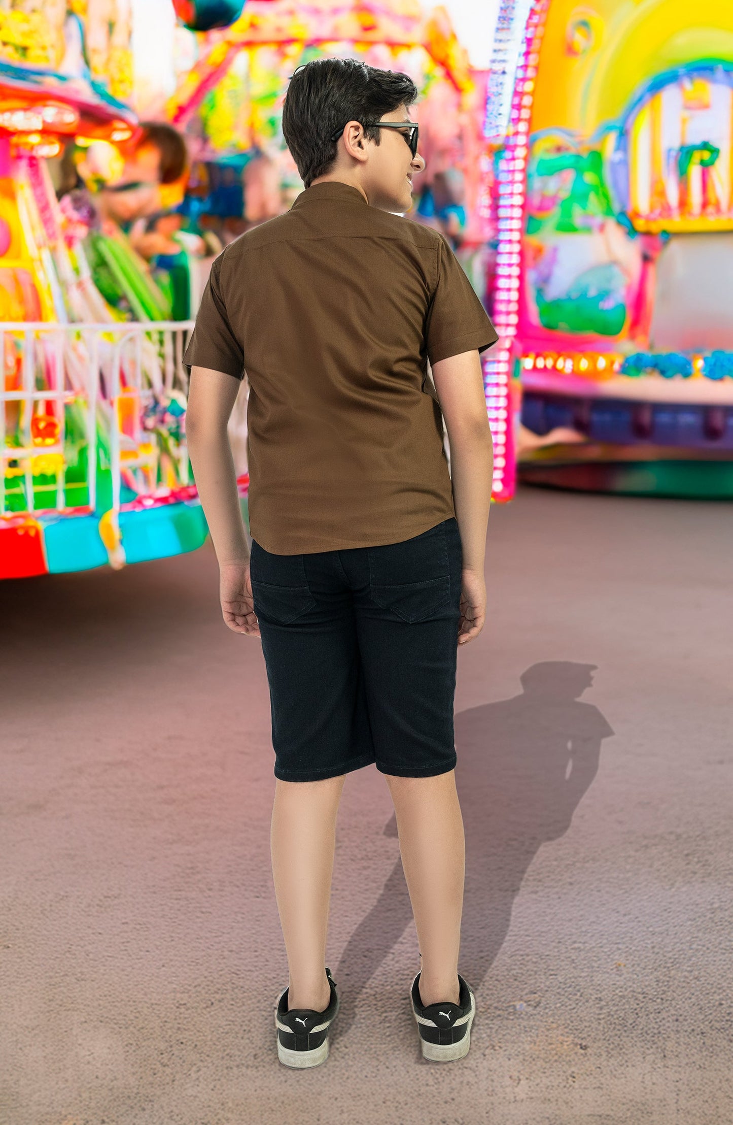 Boys Band Neck Shirt