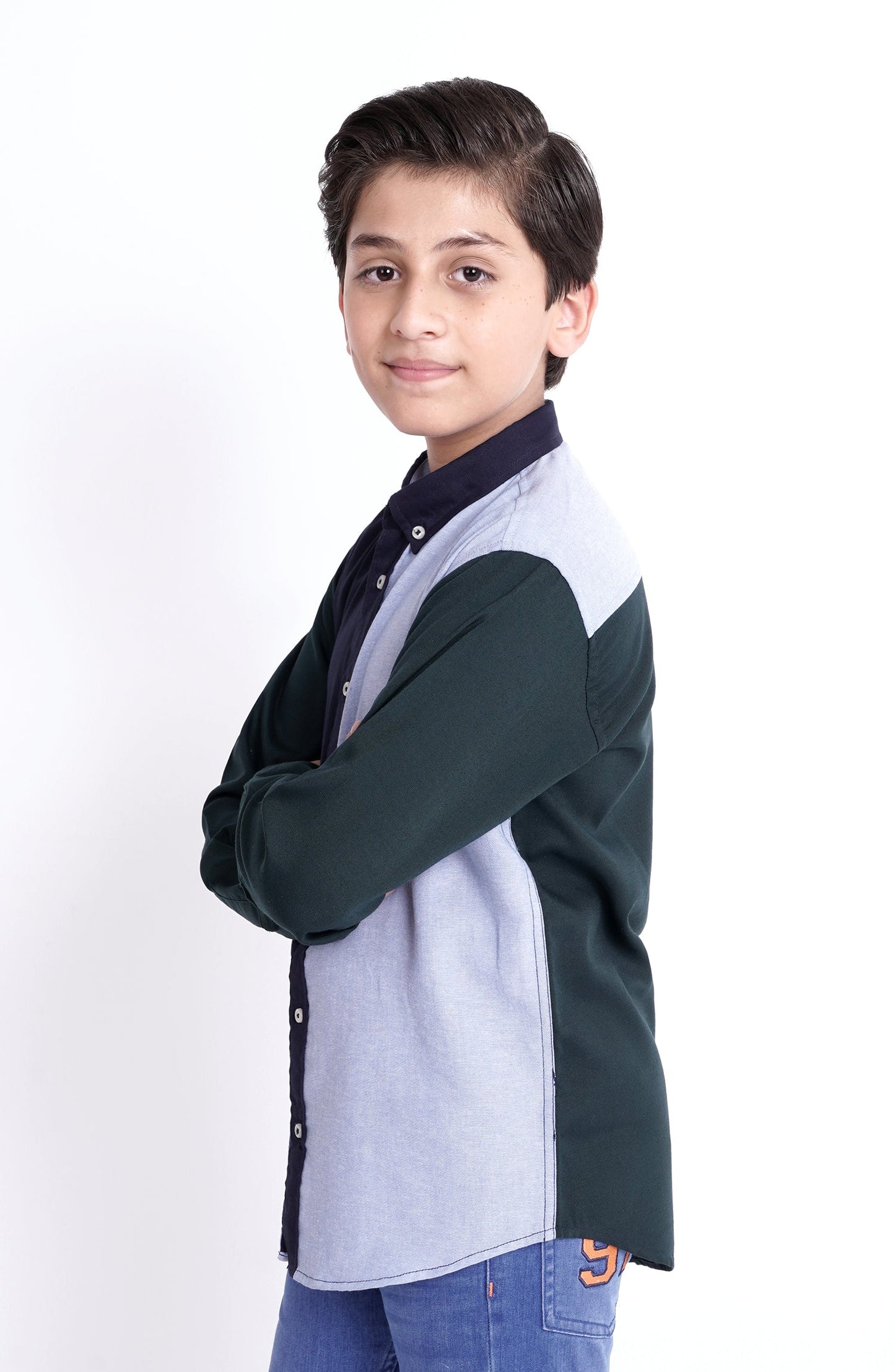 Colar Block Oxford Shirt - BW903323 - Shop Now at Leisure Club