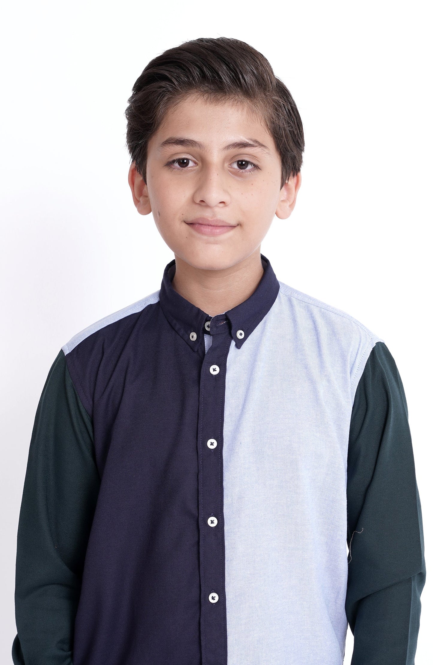 Colar Block Oxford Shirt - BW903323 - Shop Now at Leisure Club