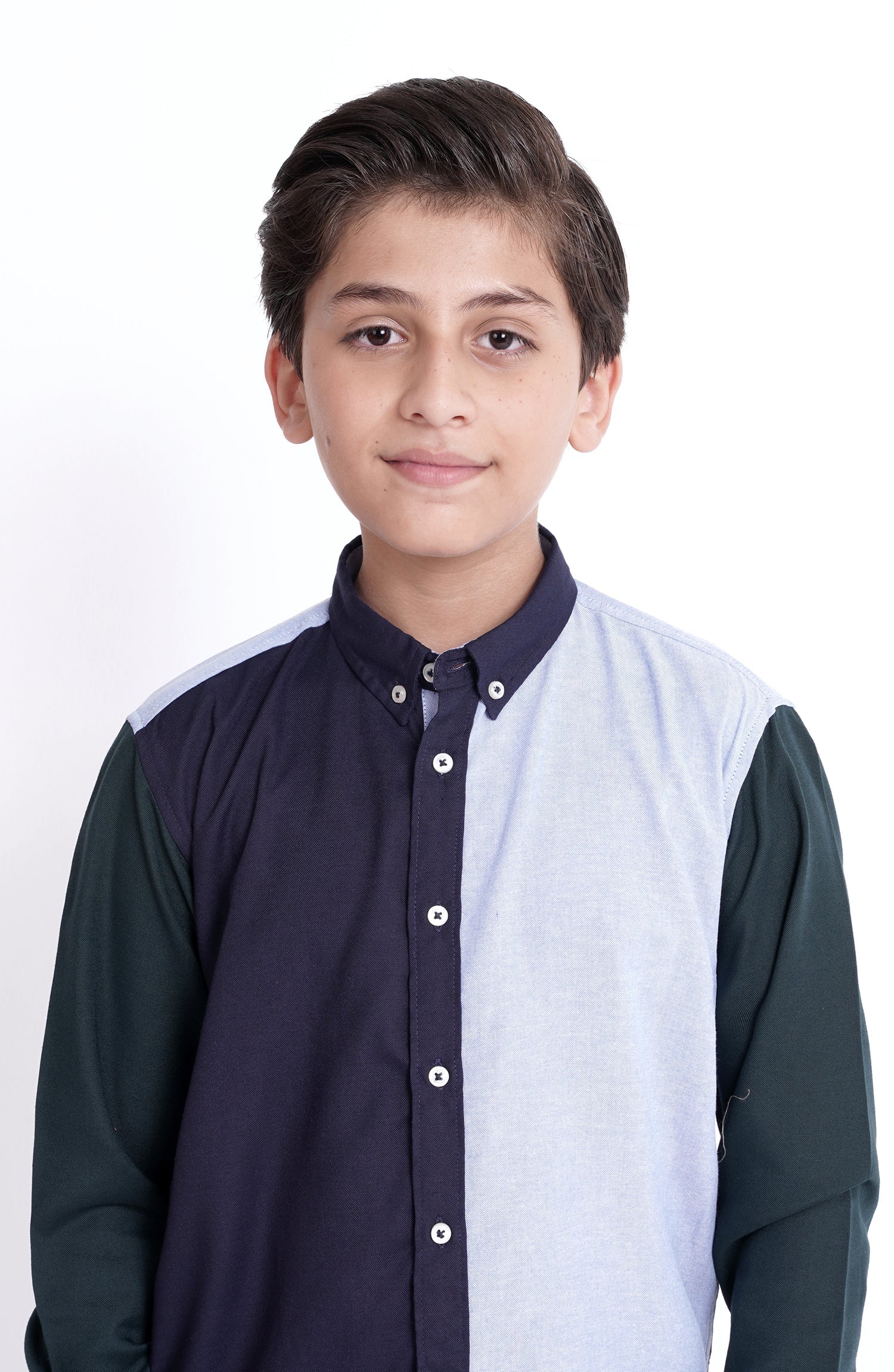 Colar Block Oxford Shirt - BW903323 - Shop Now at Leisure Club