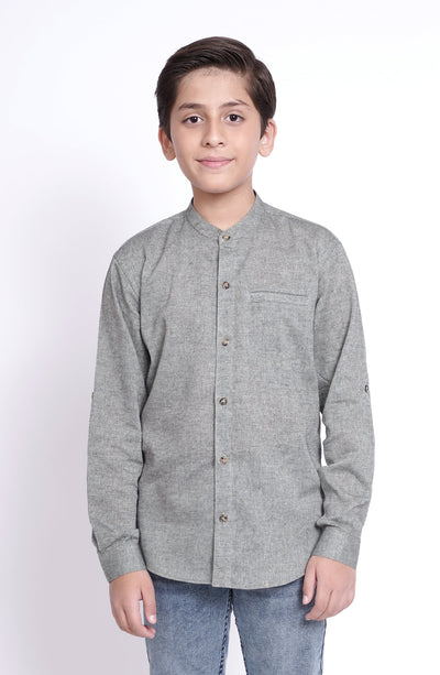 Band Neck Shirt - BW908323 - Shop Now at Leisure Club