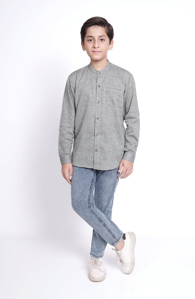 Band Neck Shirt - BW908323 - Shop Now at Leisure Club