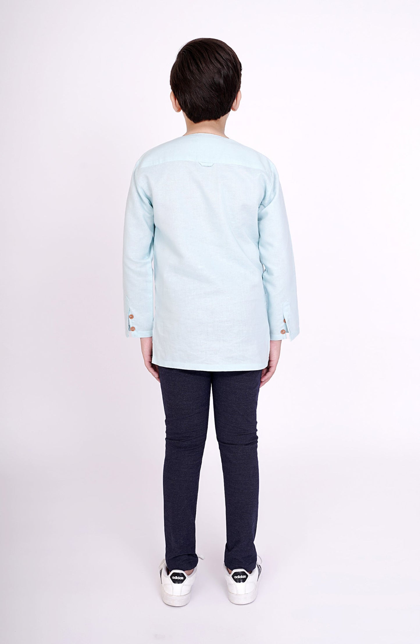 Round Neck Linen Shirt - BWO713123 - Shop Now at Leisure Club