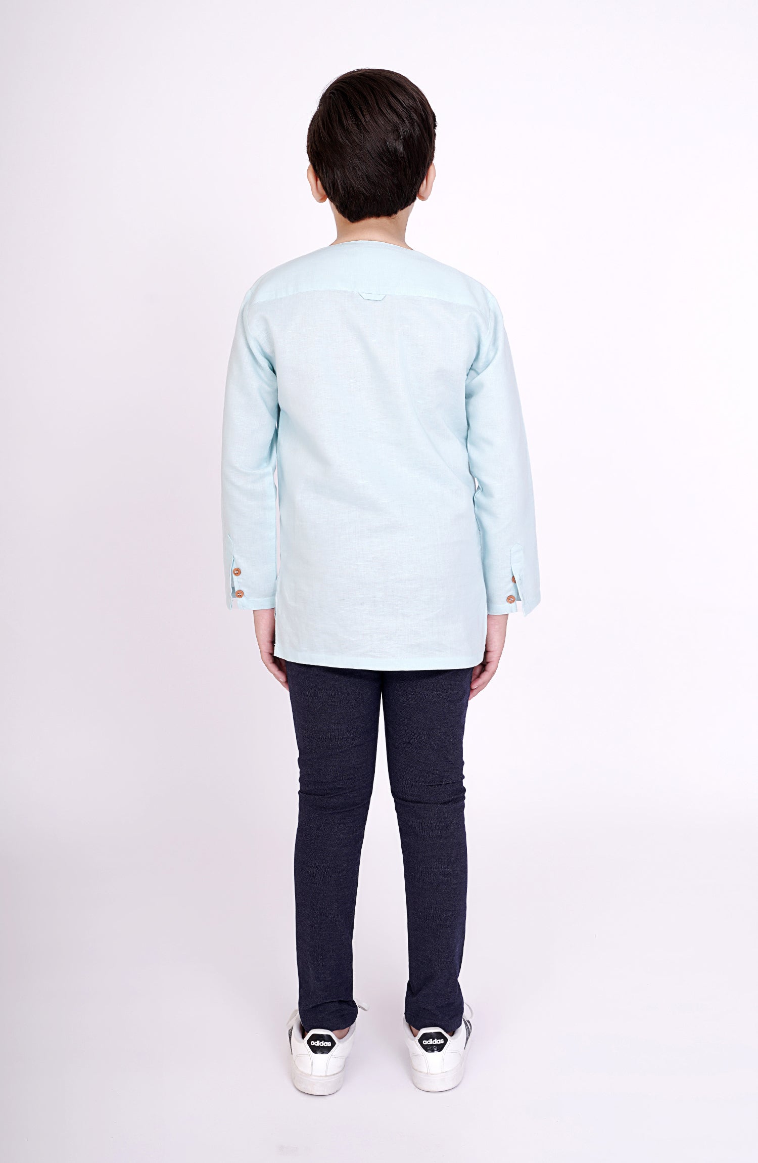 Round Neck Linen Shirt - BWO713123 - Shop Now at Leisure Club