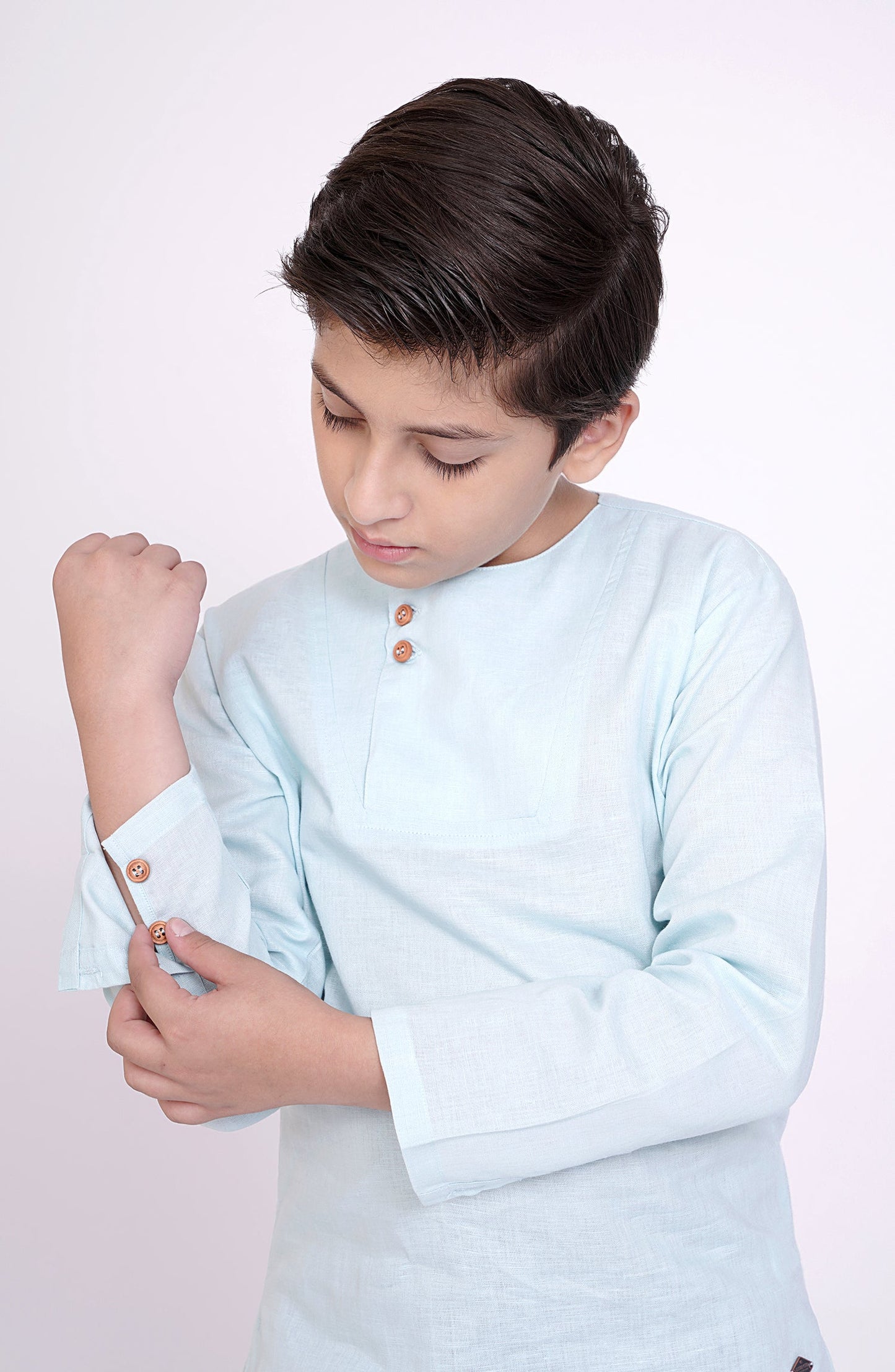 Round Neck Linen Shirt - BWO713123 - Shop Now at Leisure Club